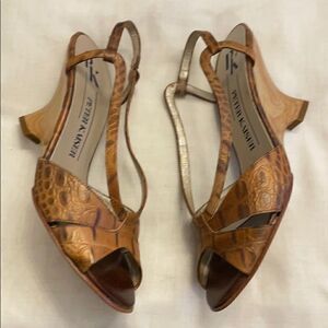 PETER KAISER KORK KALYA WEDGE SANDALS. NEW